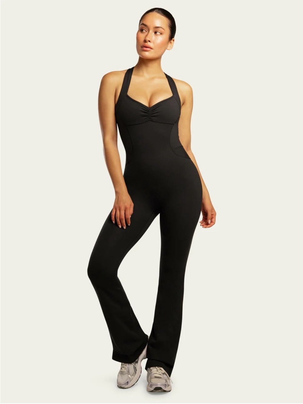 437 "The Flare Onesie" in Black NWOT
